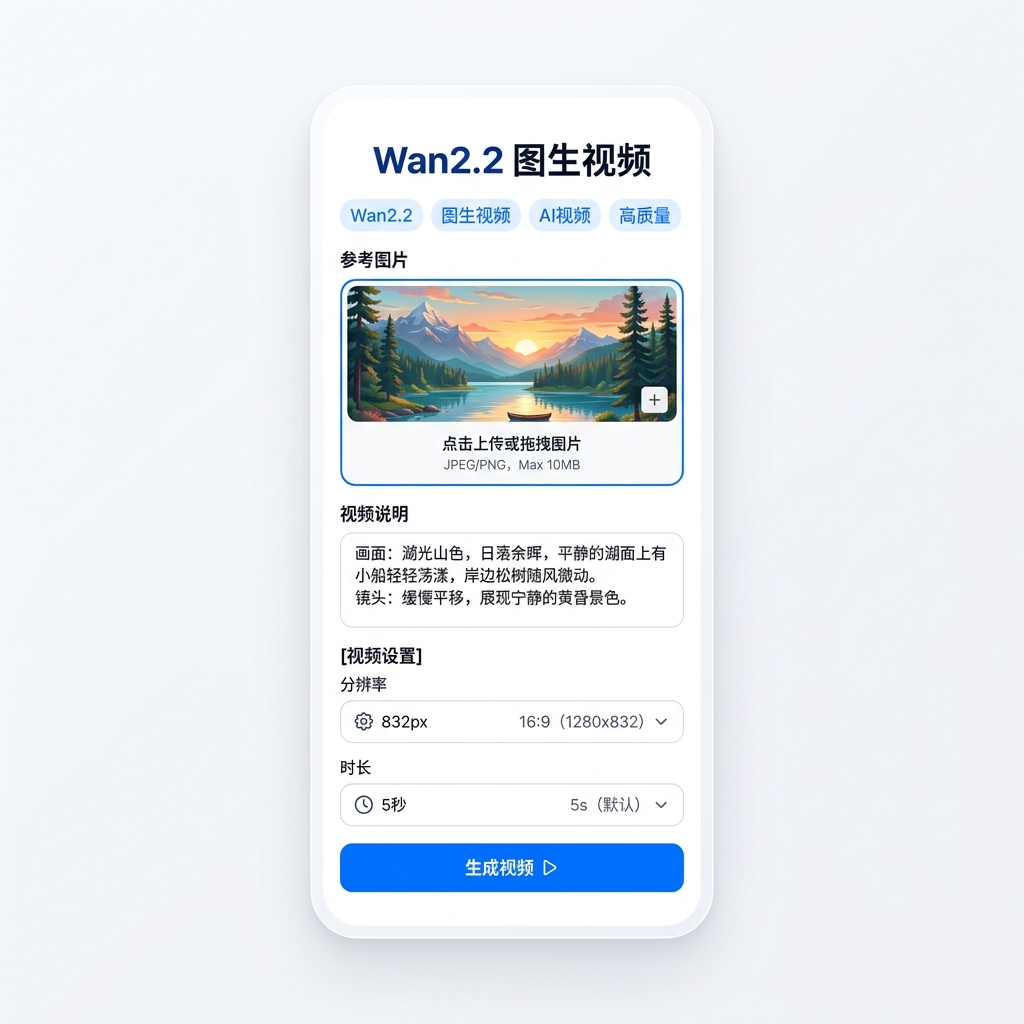 AI图生视频产品界面
